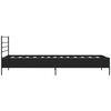 vidaXL Estrutura de cama 100x200 cm derivados de madeira/metal preto