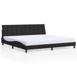 vidaXL Estrutura de cama sem colch&atilde;o Hanko 200x200 cm veludo preto