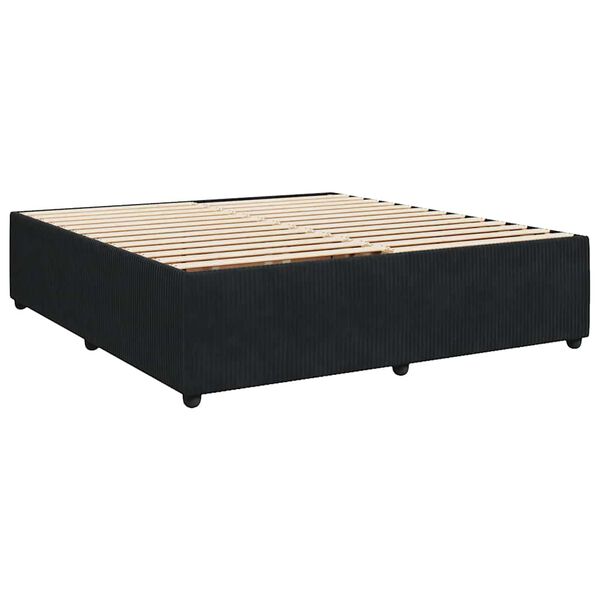 vidaXL Estrutura de cama sem colch&atilde;o 180x200 cm veludo preto