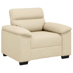 vidaXL Poltrona 100x81x84 cm tecido cor creme