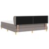 vidaXL Cama Box com colch&atilde;o Cinzento-acastanhado 180 x 200 cm tecido