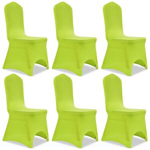 vidaXL Capa extens&iacute;vel para cadeira 6 pcs verde