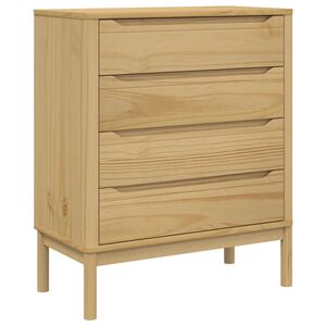vidaXL C&oacute;moda FLORO madeira de pinho maci&ccedil;a castanho mel