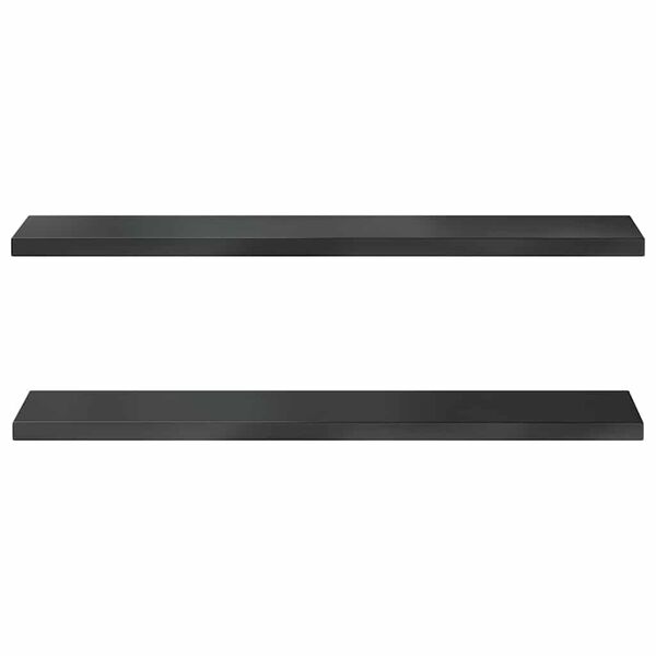 vidaXL Prateleiras de parede 2pcs 100x23,5cm a&ccedil;o inoxid&aacute;vel prateado