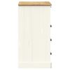 vidaXL Arm&aacute;rio com gavetas VIGO 80x40x76 cm pinho maci&ccedil;o branco