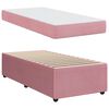 vidaXL Estrutura da Cama com colch&atilde;o Rosa 80 x 200 cm tecido