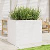vidaXL Vaso/floreira de jardim 90x60x68,5 cm pinho maci&ccedil;o branco