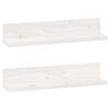 vidaXL Prateleiras de parede 2 pcs 50x11x9 cm pinho maci&ccedil;o branco