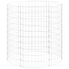 vidaXL Canteiro elevado/cesto gabi&atilde;o poste &Oslash;100x100 cm a&ccedil;o galvaniz.