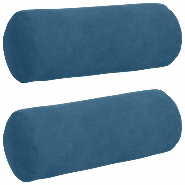 vidaXL Almofadas de Apoio 2 pcs Azul &Oslash; 15 x 40 cm