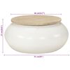 vidaXL Mesa de centro 51x51x27 cm madeira de mangueira maciça branco