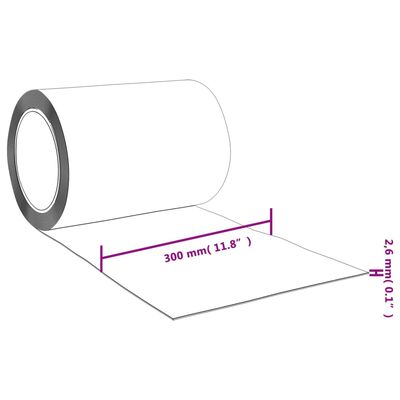 vidaXL Rolo para cortina de tiras PVC 3 mm x 300 mm 25 m