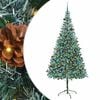 vidaXL &Aacute;rvore de Natal Artificial com 300 LEDs Verde 210 cm PVC e A&ccedil;o