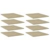 vidaXL Prateleiras estante 8pcs 40x50x1,5cm contraplacado cor carvalho