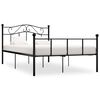 vidaXL Estrutura de cama em metal preto 160x200 cm