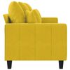 vidaXL Sof&aacute; de 3 lugares 180 cm veludo amarelo