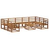 vidaXL Conjunto de Sof&aacute;s para Exterior 10 pcs Natural