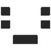 vidaXL 6 pcs m&oacute;veis de parede p/ TV c/ LEDs derivados de madeira preto