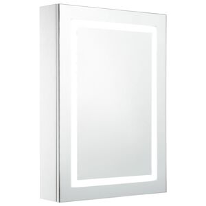 vidaXL Arm&aacute;rio espelhado para casa de banho com LED 50x13x70 cm