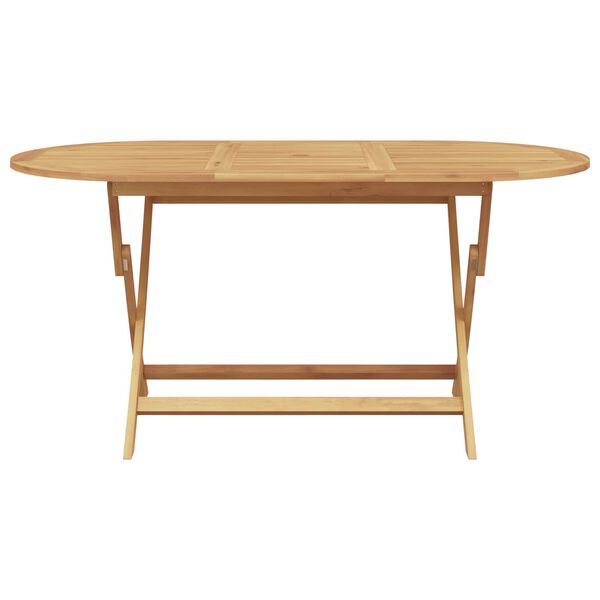 vidaXL Conjunto de Jantar para Jardim 7 pcs Castanho