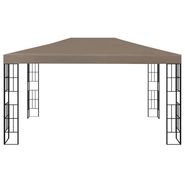 vidaXL Gazebo 4x3 m cinzento-acastanhado