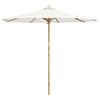 vidaXL Guarda-sol de Jardim &Oslash; 270 x 260 cm Bambu Redondo Branco Creme