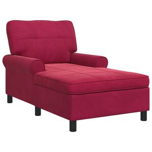 vidaXL Chaise Lounge Vinho Vermelho 91 x 157 x 91 cm Veludo