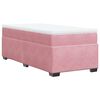 vidaXL Cama com molas/colchão 80x200 cm veludo rosa