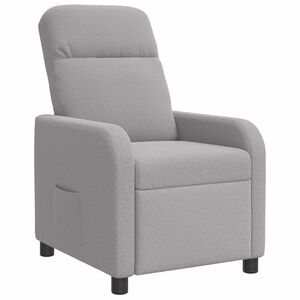 vidaXL Reclin&aacute;vel Cinzento-claro Boucl&eacute;