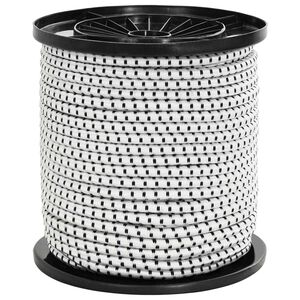 vidaXL Cordas Bungee 4 mm Preto e Branco PP e Borracha