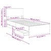 vidaXL Estrutura da Cama com gaveta Cinza Sonoma 75 x 190 cm