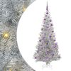 vidaXL &Aacute;rvore de Natal com 300 LEDs com suporte Prateado 180 cm PET