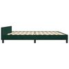 vidaXL Estrutura de cama sem colch&atilde;o 200x200 cm veludo verde-escuro