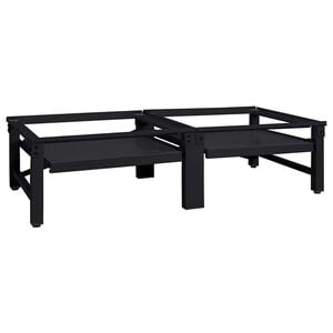 vidaXL Pedestal para M&aacute;quina de Lavar 2 pcs Preto A&ccedil;o