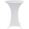 vidaXL Capa para mesa de p&eacute; el&aacute;stica &Oslash;70 cm 4 pcs branco