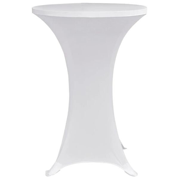 vidaXL Capa para mesa de p&eacute; el&aacute;stica &Oslash;70 cm 4 pcs branco