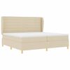vidaXL Cama Box Springs com Colch&atilde;o Cinza Escuro 90x190 cm Creme