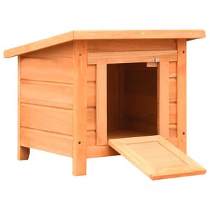vidaXL Casa para gatos pinho e abeto maci&ccedil;os 50x46x43,5 cm