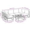 vidaXL Conjunto de Sofá de Jardim com almofada 7 pcs Preto Alumínio