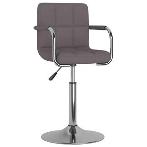 vidaXL Cadeira de jantar tecido cinzento-acastanhado