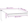 vidaXL Toldo retrátil manual 300x250 cm antracite e branco