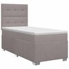 vidaXL Cama box spring com colch&atilde;o Cinzento-acastanhado 90 x 200 cm