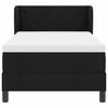 vidaXL Cama Box com colch&atilde;o com cabeceira Preto 90 x 190 cm tecido