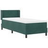 vidaXL Cama Box com colch&atilde;o Verde Escuro 200 x 80 cm Veludo