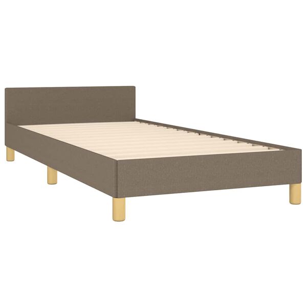 vidaXL Estrutura cama sem colchão 100x200 cm tecido cinza-acastanhado