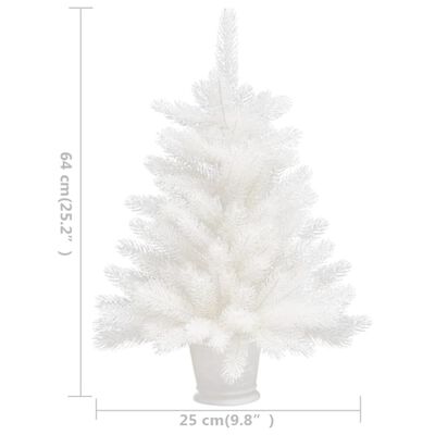 vidaXL Árvore de Natal artificial agulhas realistas 65 cm branco
