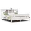 vidaXL Cama com estante sem colchão 180x200 cm pinho maciço branco