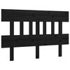 vidaXL Cabeceira de cama 123,5x3x81 cm pinho maci&ccedil;o preto