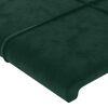 vidaXL Cabeceira de cama c/ abas veludo 183x16x78/88cm verde-escuro
