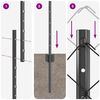 vidaXL Cerca com Poste Cinzeto 1,2 x 10 m A&ccedil;o e PVC